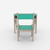 Topolino Toddler Activity Table & Chair in Oak and Teal