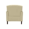 Jones Pu Leather W in g Chair in Beige