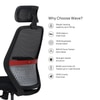 Wave Ergonomic Office Chair in Black Colour