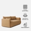 Cozychic Wood 3 Seater With Upholstery Non Storage Sofa In Yellow Colour