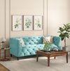 Henrietta 3 Seater Fabric Sofa (Icy Turquoise)