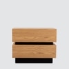 Lagere Series Bedside Table polished in dual Colours (Natural for Drawers & Black)
