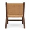 Bombay Woven Accent Chair in Walnut Finish