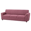 Nura 3 Seater Sofa In Fabric Pink Color