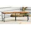 Hevea Solid Wood Bench in Rustic Teak Finish