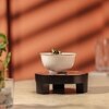 Ireka Home Rang Multipurpose Trivet | Acacia Wood Tabletop Trivet | Hot Pot Mat Stand with Enamel-Coated Wooden Legs | Kitchen & Dining Essential