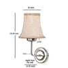 Devansh Steel Wall Mounted Lamp With Beige Jute Shade