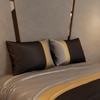 Stoa Paris 300TC UltrSatin Super King Bedsheet with 2 Pillow Covers Satin Super Grey Gold