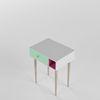 Craft Villa Toddlers Table With Display Cabinet In White & Pink Colour