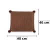 Jersey Chunky Knit Rust Decorative Cushion Cover 16 x 16 Inches