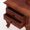 Zander Solid Wood Bedside Table in Brown Finish