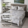 Mira Peach Floral 400 TC Cotton Flat Super King Size Bedsheet with 2 Pillow Covers – Threads