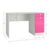 Celestia Kids Study Set with Desk Bookshelf and Wooden Chair in Barbie Pink Colour