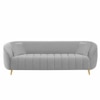 Nero Velvet 3 Seater Sofa in Grey Colour