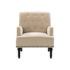 Velora Tufted Back Fabric Lounge Chair- Off White
