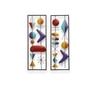 W-Suki Abstract Metal Wall Decor in Multicolor Set of 2