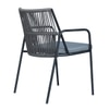 Crema Outdoor Table Set with 1 Table and 2 Chairs Gun Metal In Grey