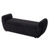 Redol Boucle 2 Seater Ottoman Bench with Storage  in Black Color