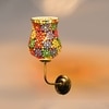 Devansh Metal Electric Wall Light in Gold Colour with Multicolor Shade Count of 1 Light