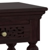 Miraya Solid Wood Bedside Table in Mahogany Finish