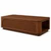 Rothwell Sheesham Wood Diamond Carved Coffee Table in Walnut Finish