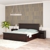 Madhvi Solid Wood King  Size Bed With Box Storage (Walnut Finish)