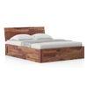 Valencia Solid Wood Queen Size Box Storage Bed In Teak Finish