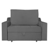 Step  Pull Out Sofa cum Bed  in Dark Grey Colour