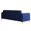 Josbert Velvet 3 Seater Sofa In Navy Blue Colour