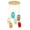 Vogue Hartwell 6 Light Multicolor Glass Chandelier