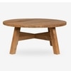 Ava Indonesian Teak Outdoor Coffee Table In Light Brown Finish