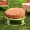 Dastoori Stainless Steel Outdoor Ottoman in Beige Colour