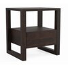 Maple Solid Wood Bedside Table in Walnut Finish