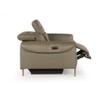 Splendor Three Seater Motorized Leather Recliner in Olive Green Colour