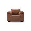 Trissino 1 Seater Luxury Italian Leather Sofa In Cognac