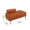 Doe Buck Luxury Boucle Accent Lounge Chair in Rust Colour with Black Metal Legs