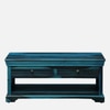 Sheesham Wood Coffee Table In Scratch Resistant Ocean Blue Finish