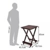 Latt Folding Table-Stool Tall Mahogany Finish