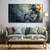 The Castle Decor Krishna Ji Wall Painting Wooden Framed 27x48 Inch (Style 13)