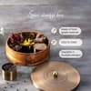 Inscribe Acacia Wood Masala Box Silver
