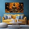 The Castle Decor Lord Buddha Meditation Wall Painting Wooden Framed 27x48 Inch (Style 10)