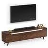 Blesky Engineering Wood Floor Standing Tv Entertainment Unit In Brown Maple Finish