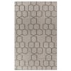 Jaipur Rugs Tessellated Wool 5x8 Feet Medium Grey And Black Olive Dhurrie Carpet