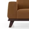 Granada Premium 1 Seater Fabric Sofa in Ochre velvet Colour