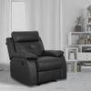 Ohio Leatherette One Seater Manual Recliner in Black Colour
