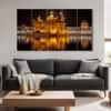 The Castle Decor Golden Temple Wall Painting Wooden Framed 27x48 Inch (Style 1)
