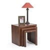 Hamilton Solid Wood Side Table Set of 3 in Teak Finish
