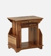 Nrby Sheesham Wood End Table In Rustic Teak Finish