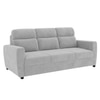 Alvaro Velvet 3 Seater Sofa Grey Color