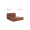 Keaton Sheesham Wood King Size Bed Box Storage Honey OakOak Finish (72 x 78 inches)